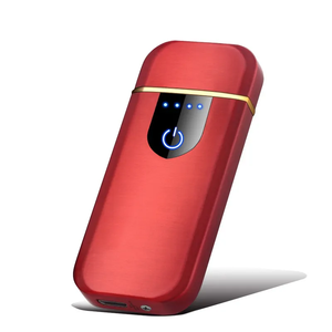 ولاعة سجائر كهربائية اشتعال <span class=keywords><strong>usb</strong></span> قابلة لإعادة الشحن ولاعة للتدخين شعار مخصص شاشة تعمل باللمس التعريفي رقيقة جدا الشحن - Product Image 4