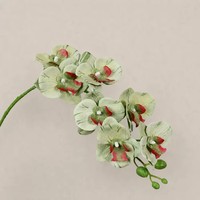 Bunga Anggrek Phalaenopsis Sutra Buatan 7 Tangkai Grosir untuk Dekorasi Meja Pernikahan dan Rangkaian Bunga