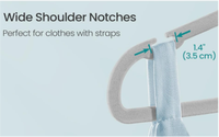 Cintres élégants à épaules larges en tissu non-tissé et velours, avec crochet pivotant en PET et nylon de 0,2 pouce d'épaisseur, pour plantes en osier souples et peu encombrantes