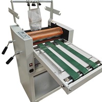 Machine à plastifier double face de 330 mm de largeur avec dispositif anti-ondulation et couteau de découpe pour la plastification du papier et du carton