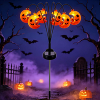 Lampu Taman Labu Surya Halloween, Lampu Jalur Surya Tahan Air untuk Dekorasi Halaman Rumput dan Pesta Liburan