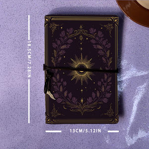 Beau cahier A6 fait à la main cadeau chaud pour les lois adapté aux plans et recettes de réunion de famille avec Sun Moon Stars Lea - Product Image 4