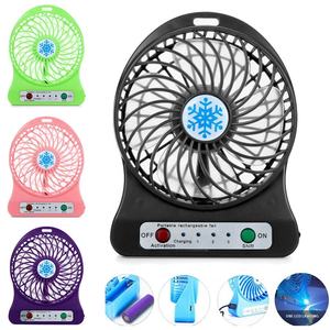 <span class=keywords><strong>Mini</strong></span> ventilateur portable USB rechargeable, refroidisseur <span class=keywords><strong>d</strong></span>'<span class=keywords><strong>air</strong></span>, 3 modes de vitesse, fonction <span class=keywords><strong>d</strong></span>'éclairage LED, ventilateur de bureau - Product Image 2