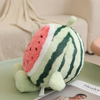 Oreiller et couette en peluche super douce personnalisés de haute qualité OEM pour fruits de pastèque PP coton lesté pour la Saint-Valentin