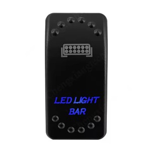 Interruptor Basculante Marino de 12V 20A con LED Verde y Azul, Interruptor de Coche SPST DPDT Impermeable de 24V para Jeep Wrangler <span class=keywords><strong>Cam</strong></span> <span class=keywords><strong>Am</strong></span> Polaris - Product Image 3