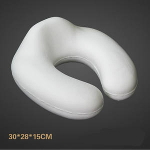 Almohada de espuma viscoelástica en forma de U, color sólido, soporte para el cuello para viajes, para adultos, rebote lento, diseño cómodo - Product Image 4
