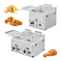 Restaurant Apparatuur Commerciële Aanrechtblad chips friteuse machine/Gas Friteuse Met Thermostaat BN-77