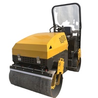 Compacteur à rouleaux Luxin LX01JS 1 tonne, rouleau vibratoire à double tambour, 7,5 kW, entraînement hydraulique tandem, moteur diesel EPA