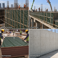 Contrachapado de 12 mm y 18 mm con Revestimiento de Película, Contrachapado de Alta Resistencia para Encofrado de 4x8, Contrachapado para Construcción de Edificios