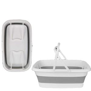 Lot de 10 outils de nettoyage ménager : Seau à serpillière portable et pliable, bassin rétractable pour la pêche, seaux pliables pour le <span class=keywords><strong>camping</strong></span> et le lavage de voiture - Product Image 2