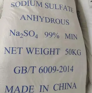 Sulfato de sódio de alta qualidade anidro 99% sal Glaubers 25kg 50kg 1000kg grau industrial