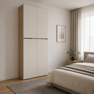 <span class=keywords><strong>Armadio</strong></span> Moderno in Legno Personalizzato per Camera da Letto con Porta in Vetro e Ripiani Regolabili, Design Autoportante per Uso Domestico - Product Image 2