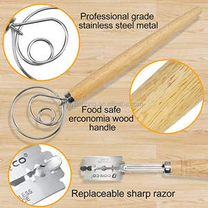 דני בצק להקציף לחם להקציף וו עץ יד מיקסר לחם אפיית כלים למטבח - Product Image 6