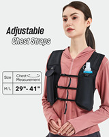 Dames Heren Lichtgewicht Reflecterend Hardloopvest Verstelbare Borstbandjes 6 Zakken Hydratatie Vest Telefoonhouder Outdoor Tassen