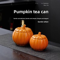 Bougeoir Ornements d'intérieur créatifs de luxe 230ml 500ml Pot à bougie citrouille en céramique brillante avec boîte emballage vide