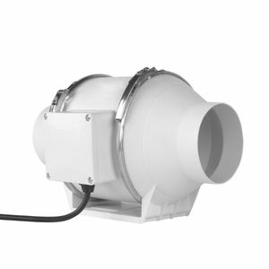 Ventilateur d'extraction industriel silencieux en plastique blanc pour CVC, ventilateur d'extraction pour cuisine, hydroponie, pince en acier inoxydable - Product Image 3