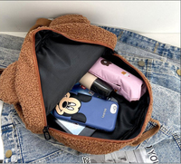 Sac à dos en peluche personnalisé mignon pour tout-petits, motif dessin animé, pour enfants, mini sac à dos en peluche pour l'école