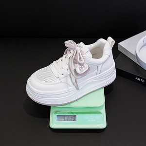 Zapatillas Blancas de Verano 2026, Nuevo Estilo, Transpirables, Talla Grande, Ligeras, Suela Gruesa, Casuales - Product Image 3