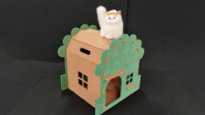 <span class=keywords><strong>Fluffy</strong></span> Filz Cat Cave Bett Indoor Cosy Nest Weiches wasch bares Kissen Warmes Haus für kleine und große Katzen - Product Image 2