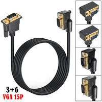 Cable VGA con Núcleo de Cobre Chapado en Oro para Conexión de Monitores de Computadora y Pantallas de Cajas Registradoras de Supermercados, Cable de Datos de Video