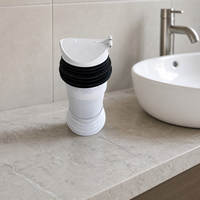 Tuyau d'évacuation des eaux usées télescopique en PVC HJSJ, tube de vidange de toilette, connecteur flexible, salle de bain, facile à nettoyer et à installer, durable, réglable, OEM