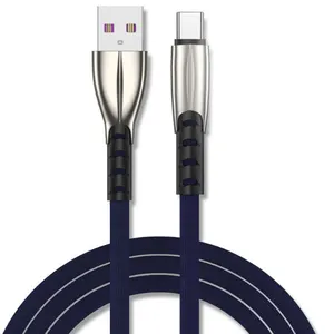 1m 5A fast charging Zinc Alloy usb data QC braided nylon cable for iphone fast charging strong data usb cable oem