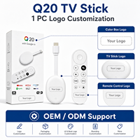Q20 Stick 4K H618 2GB 16GB Android 12 Double WIFI6 BT 5.0 Télécommande Compacte Dolby Lemon Lecteur TV OEM ODM Logo Personnalisé 1 pièce