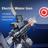 Pistolet à eau électrique automatique haute vitesse avec silencieux lumineux pour enfants, idéal pour les jeux en extérieur