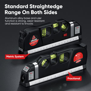 Livella <span class=keywords><strong>Laser</strong></span> Fyseus con Scala Orizzontale e Verticale, <span class=keywords><strong>Misuratore</strong></span> da 8 Piedi, Allineatore Standard e Metrico, <span class=keywords><strong>Misuratore</strong></span> Multifunzione - Product Image 4