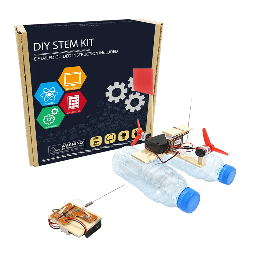 Mechanische Modellen, 3-D Houten Puzzel Remote Wind Energie Boot Beweegbare Diy Montage Speelgoed