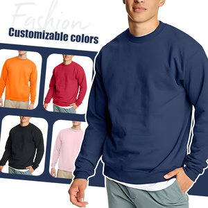 Men's Casual Crew Neck <b>Sweatshirt</b> Solid Color Long Sleeve Pullover for Streetwear and <b>Work</b> - Product Image 4