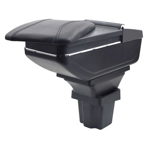 Vtear-Reposabrazos de cuero para Chevrolet <span class=keywords><strong>Onix</strong></span>, caja de almacenamiento central de cuero, hilo rojo, decoración interior de coche, ABS, pieza de accesorios para reposabrazos - Product Image 1
