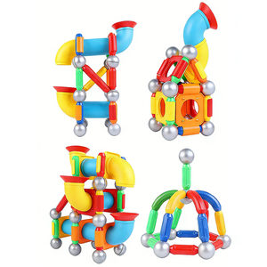 Juego de Bloques Magnéticos para Construir Pistas de Canicas, Juguetes Educativos STEM para Niños Pequeños - Product Image 1
