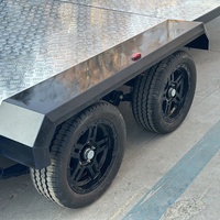 Remorque porte-voitures à plateau inclinable en acier/aluminium pour trois chevaux, essieu tandem, capacité de charge de 7 tonnes, certifiée CE, frein électrique