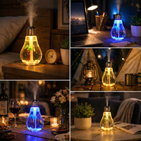 Veilleuse fantôme mignonne à effet de feu de camp scintillant, idéale pour la décoration d'Halloween à la maison, la chambre d'enfant et les fêtes.