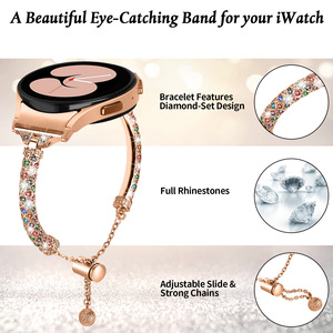 <span class=keywords><strong>Bracelet</strong></span> de montre de luxe pour Samsung <span class=keywords><strong>Galaxy</strong></span> <span class=keywords><strong>Watch</strong></span> <span class=keywords><strong>4</strong></span>/5/6/7 avec <span class=keywords><strong>bracelet</strong></span> en diamant pour femmes, <span class=keywords><strong>bracelet</strong></span> de montre intelligente - Product Image 2