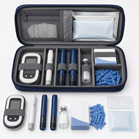Étui de rangement rigide personnalisé pour flacons de peptides EVA avec fermeture éclair et poche en filet, idéal pour les voyages, disponible en gros avec logo personnalisé