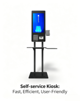 Kiosque intelligent en libre-service pour la vente de billets par carte de crédit, la réception en supermarché et à l'hôtel, et la paiement en libre-service