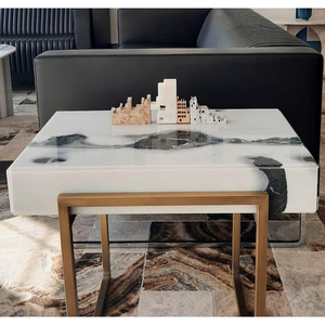 Mesa de comedor de mármol blanco Panda de lujo de diseñador <span class=keywords><strong>La</strong></span> Tavola del Marmo Mesa de comedor de mármol personalizada de <span class=keywords><strong>la</strong></span> mejor calidad - Product Image 4