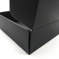 Boîte d'emballage en carton ondulé noir personnalisé de haute qualité pour les produits de vêtements expédition Express pour les chaussettes et la fourrure