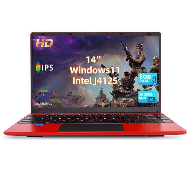 NEW ARRIVAL HonlinBook Gaming Laptop 14.1 Inch 1920x1200 IPS Screen Intel J4125 2.7GHz Quad-Core DDR4 8GB 512GB English UK/US