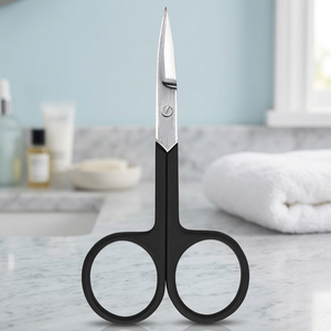 Ciseaux à manucure en acier inoxydable, lame tranchante, manche rond, coupe-cuticules, outils de beauté, taille adulte, 3,5 pouces, manche noir - Product Image 2