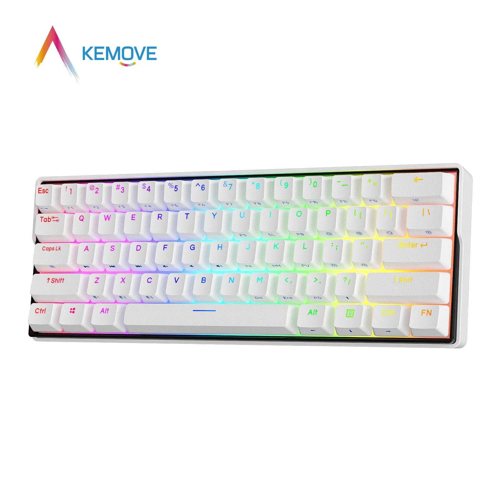 Dropshipping KEMOVE Snowfox teclado DK61 60 percent 60% wirelessRGB Gaming Backlit Keyboard Teclas Mechanical DK 61 60% keyboard