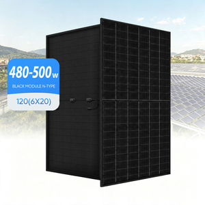 High Efficiency Full Black <b>Solar</b> <b>Panels</b> 480W 485W 490W 495W <b>500W</b> Photovoltaic <b>Solar</b> <b>Panels</b> - Product Image 1
