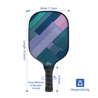 Panneau en nid d'abeille PP Texture givrée en fibre de verre Palettes de pickleball USAPA Deux raquettes avec quatre balles