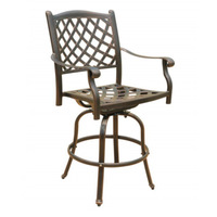 Ensemble table et chaises d'extérieur en alliage d'aluminium, combinaison tabourets de bar pour patio/jardin, ensemble trois pièces pour balcon, chaises de repas imperméables