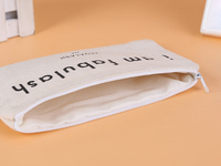 Tas Makeup Label Pribadi, Kosmetik atau Kantong Bulu Mata, Tas Pensil Dompet Kanvas Besar Profesional