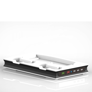 Dual Controller Charger for <strong>PS5</strong> Console Vertical Cooling Stand Fast <strong>Charging</strong> <strong>Station</strong> LED Fan for Play-<strong>station</strong> 5 Disc/Digital