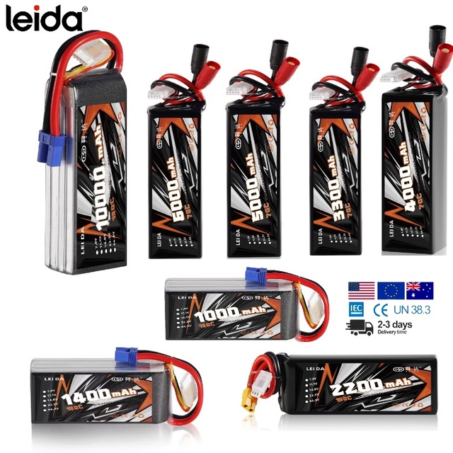 LEIDA LD04 OEM/ODM Wholesale High Quality 1000-12000mAh RC FPV UAV LiCoO2 Lithium-ion 8S/4S/6S 85C-150C Discharge Battery Pack