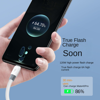 Vente en gros 120W Cordon de charge rapide TPE Accessoires mobiles OD 0.6MM Câble de chargeur épaissi pour Smartphone Tablettes